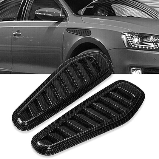 Universal Carbon Fiber Car Decor Air Flow Intake Hood Scoop Vent Bonnet Cover Q