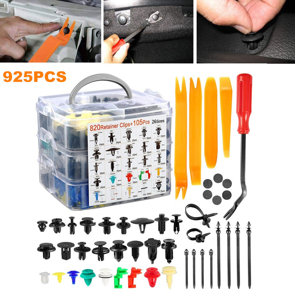 925-piece pack of car body riveting clips and fasteners - US stock available. n