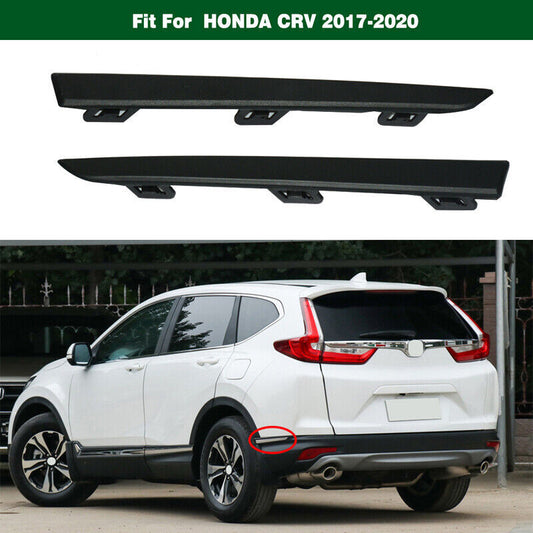Left Right Side Black Rear Bumper Molding Trim Pair Fit for HONDA CRV 2017-2020
