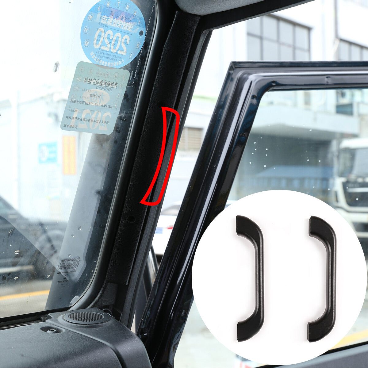ABS black outer handle protective cover without for smart hole decoration, suitable for Land Rover Discovery 4 10-16- v