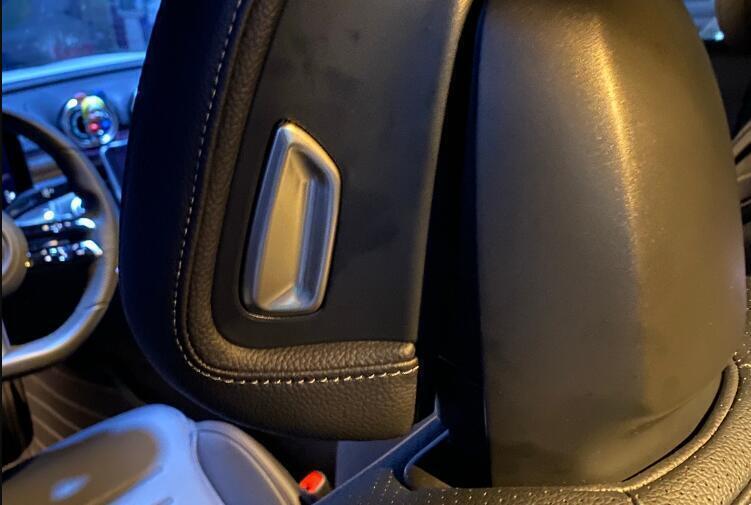 for Benz C-Class 22-23 Silver Titanium for Seat Headrest Button Switch Cover Trim