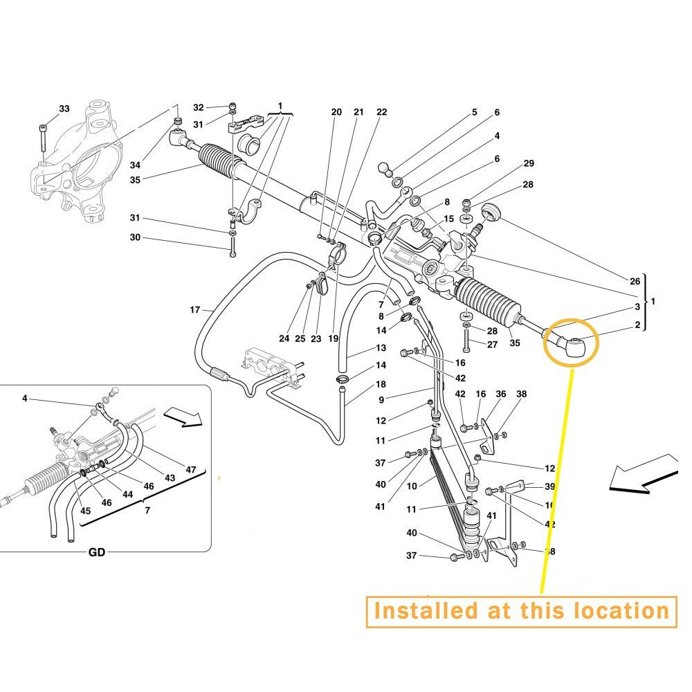 for Ferrari F430 360 Outer Tie Stick and Dust Jacket Kit Equipment Manufacturer: 181882