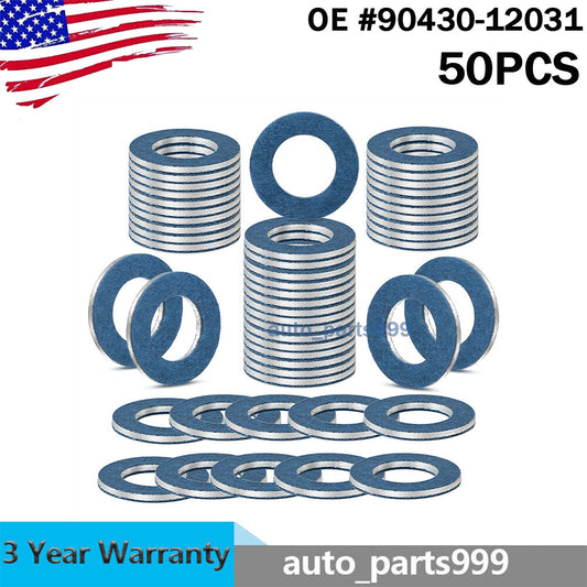 50-piece pack of drain plug gaskets for washing machine shredder 90430-12031 suitable for LEXUS 4RUNNER n