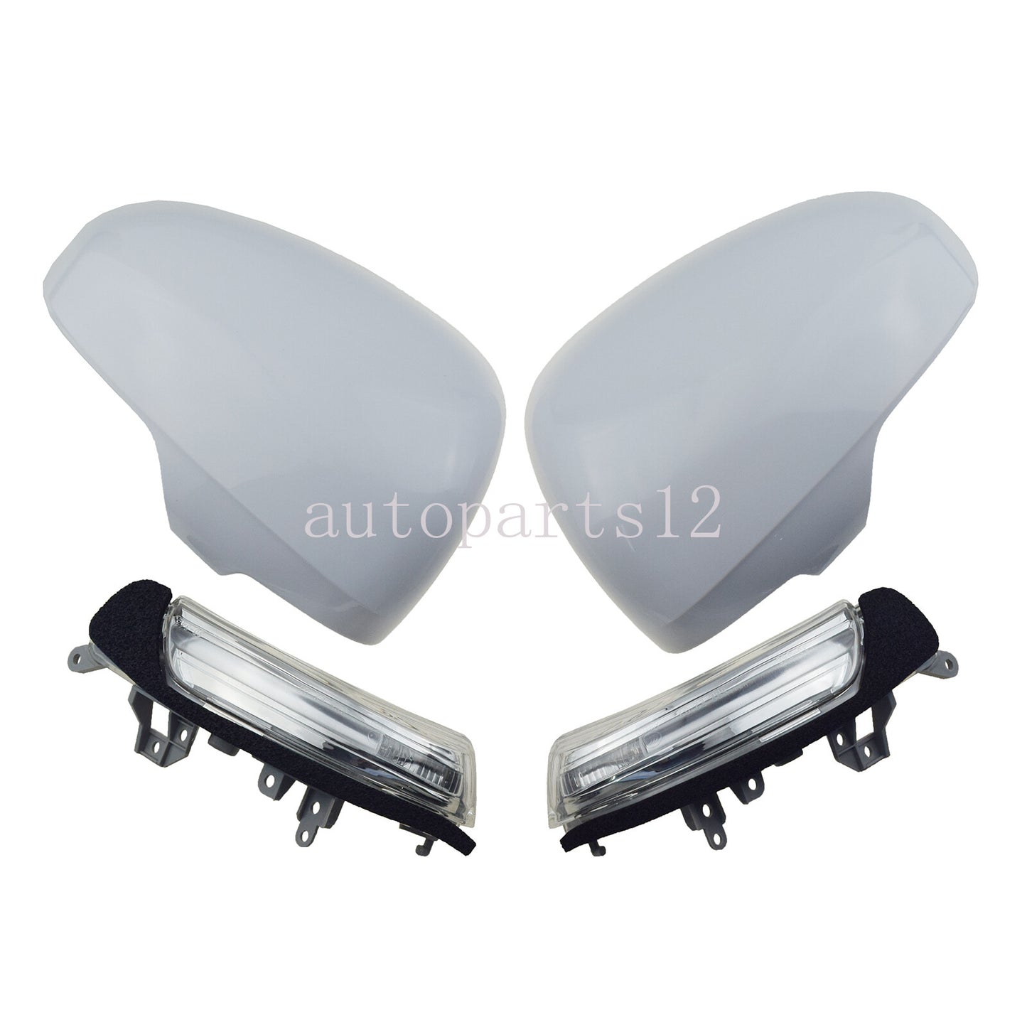 Left and right side mirror housing and turn signal light set for Prius for Scion iQ- v