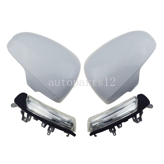 Left and right side mirror housing and turn signal light set for Prius for Scion iQ- v