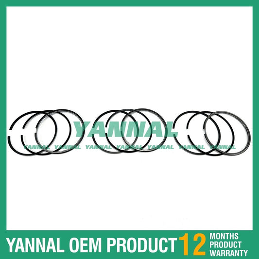 3-cylinder STD D1301 piston rings are suitable for Kubota engines L295DT, L295F, and L305DT tractors.