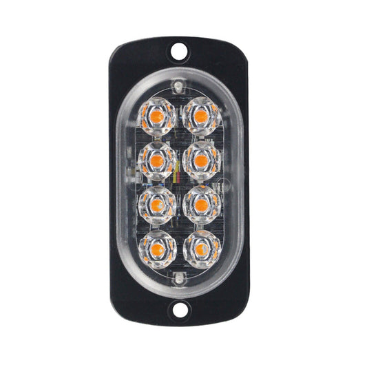 6500K 12V-24V 24W Universal Car Truck 8-LED Emergency Flash Light Signal Lamp