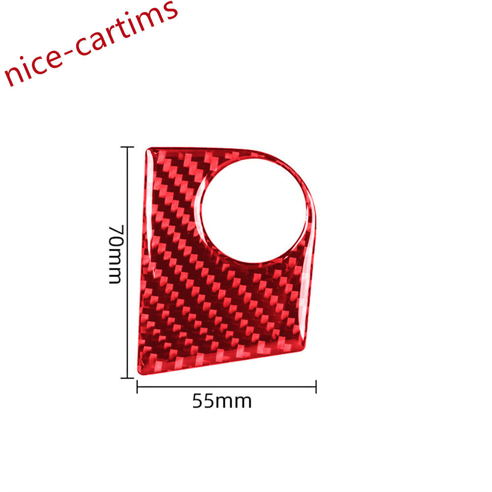 Red Carbon Fiber Car Keyhole Jack Ignition Switch Cover for Ford F150 2009-2014