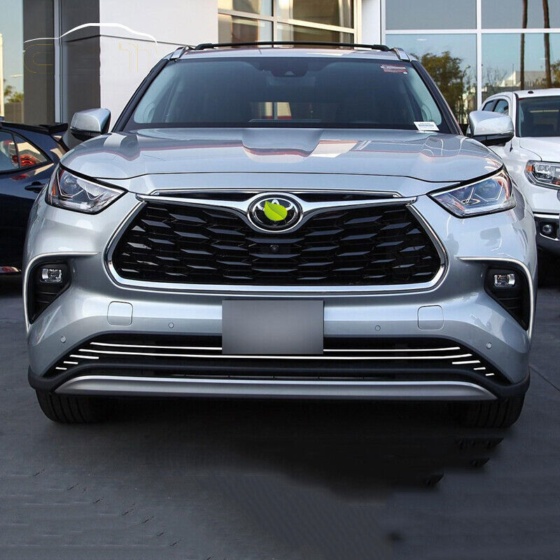 for Toyota Highlander 2020-2022 Stainless Front Fog Light Lamp Trim Eyelid Strip