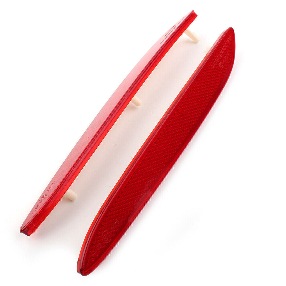 Pair Rear Bumper Trim Side Reflector for Jaguar XJ 2010-2017 Red Q