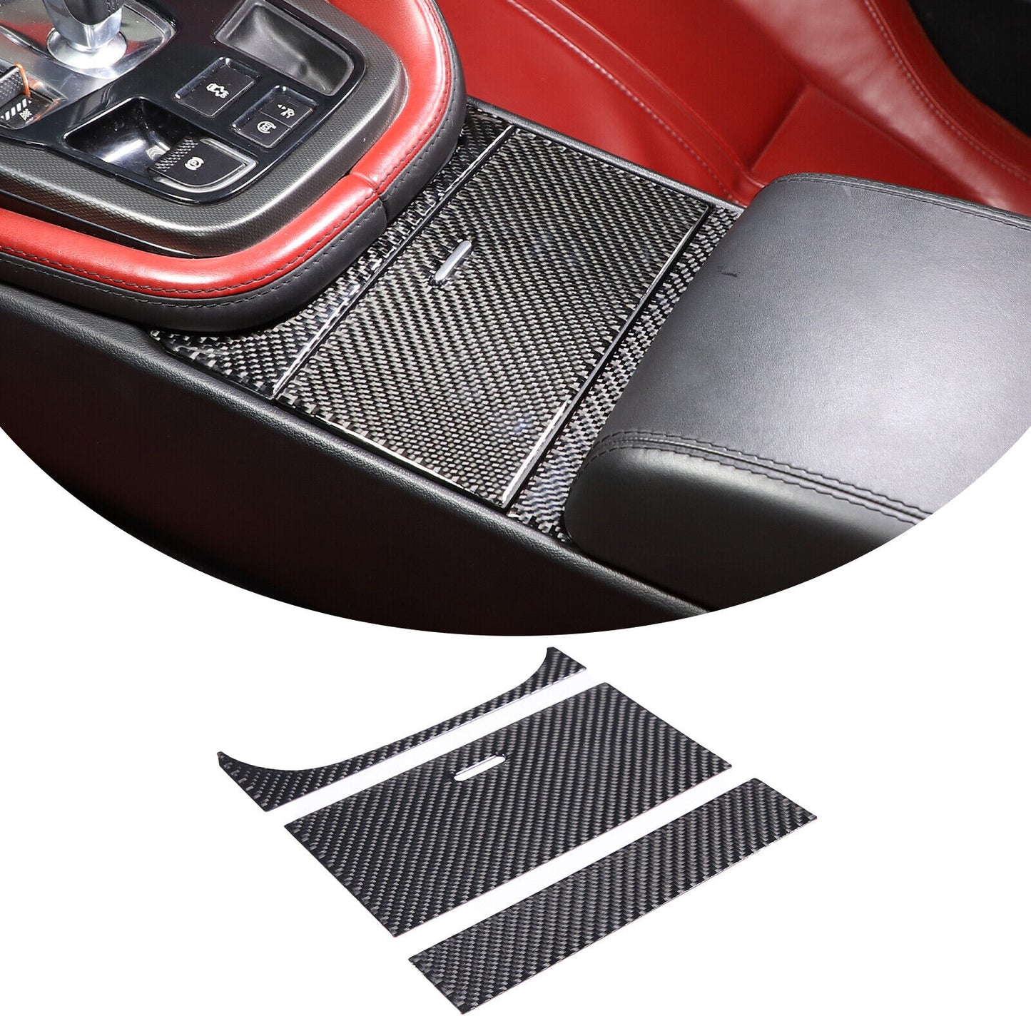 ABS carbon fiber reading light frame decorative cover suitable for Corvette C8 2020-2024- v