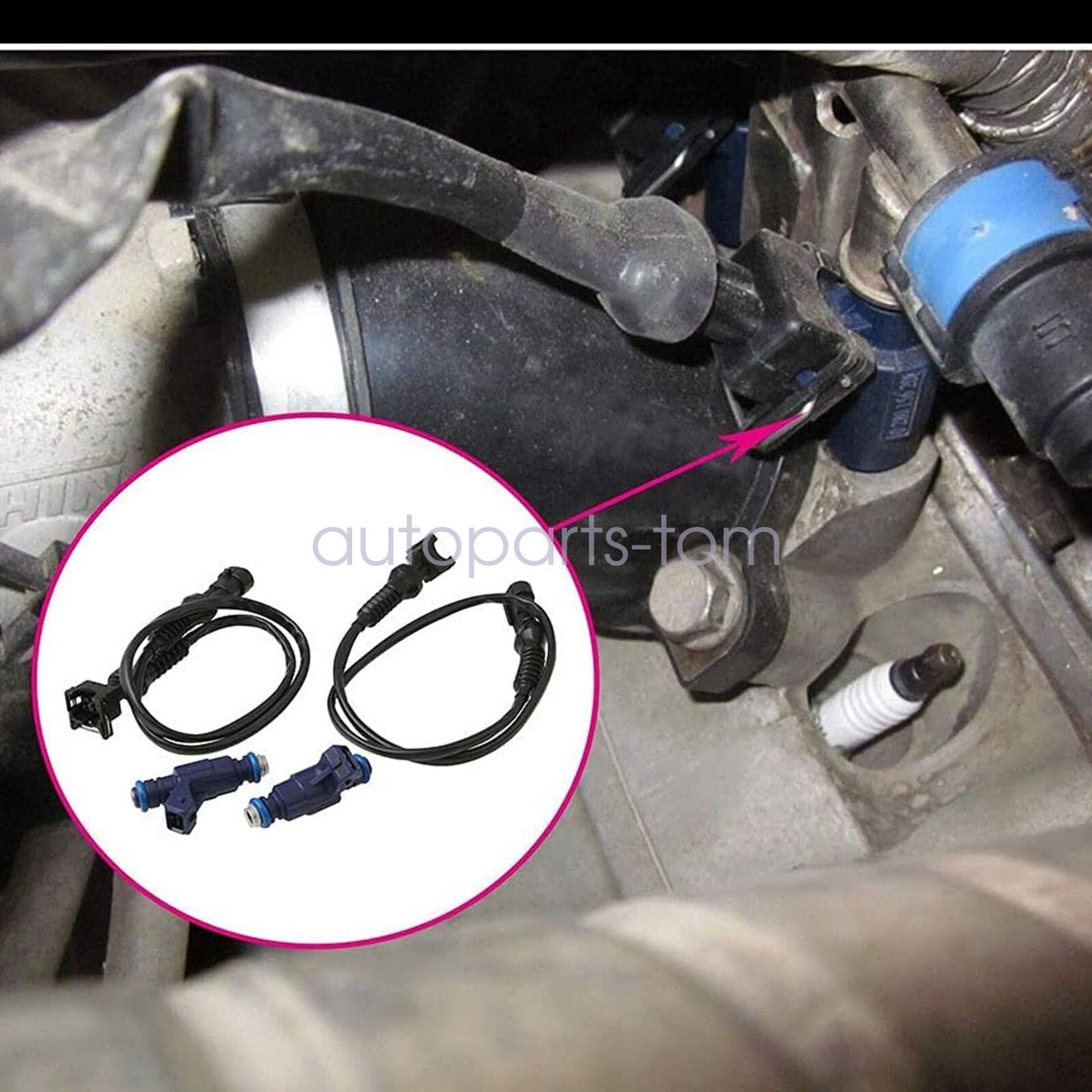 Two sets of fuel injectors suitable for Polaris RZR Sportsman Ranger XP EFI 700 800 1202863