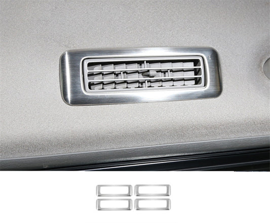 4X Silver Car Top Roof Air Vent Outlet Cover Trim for Toyota Prado FJ120 2003-09