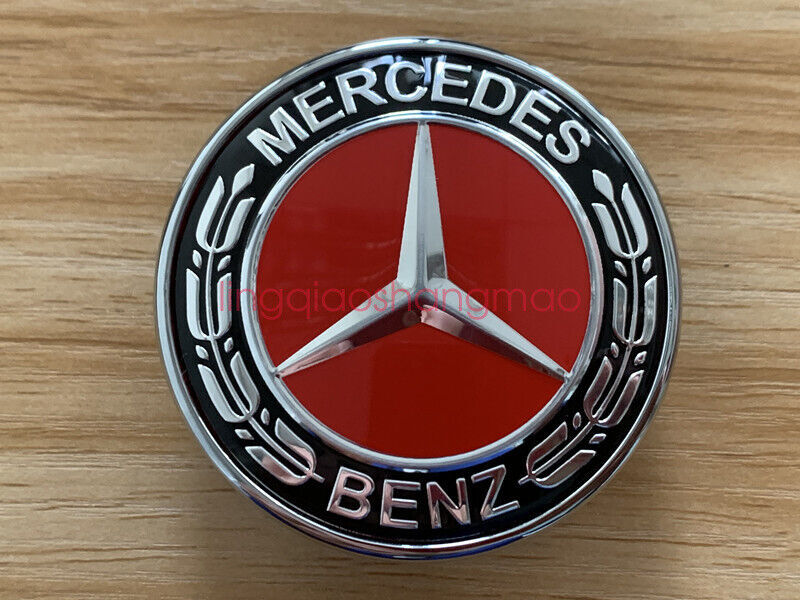 Red is suitable for Mercedes-Benz W204 A0008171701 range hood with laurel wreath badge.