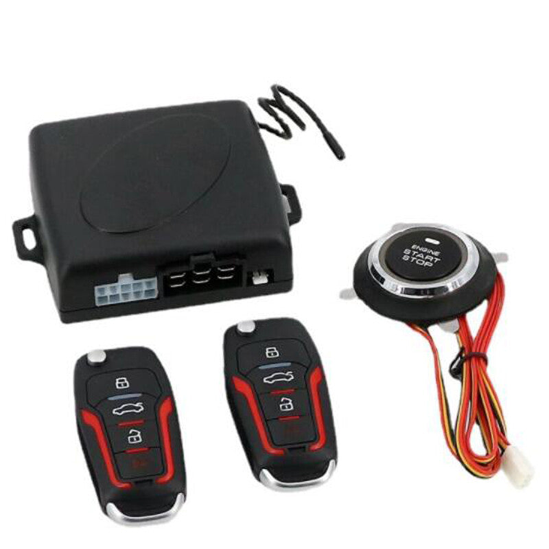 Car alarm passive keyless entry with push-button start remote entry system - n