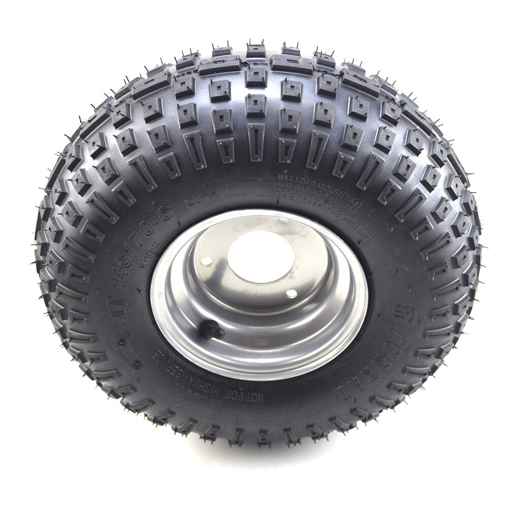 6 Wheels 145/70-6 Tire wheel hub 3 Stud Rim ATV Quad Go Kart 90cc 110cc 125cc