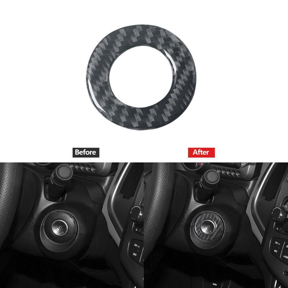 Carbon fiber keyhole ignition cap decorative sticker for Sonic 12-16- n