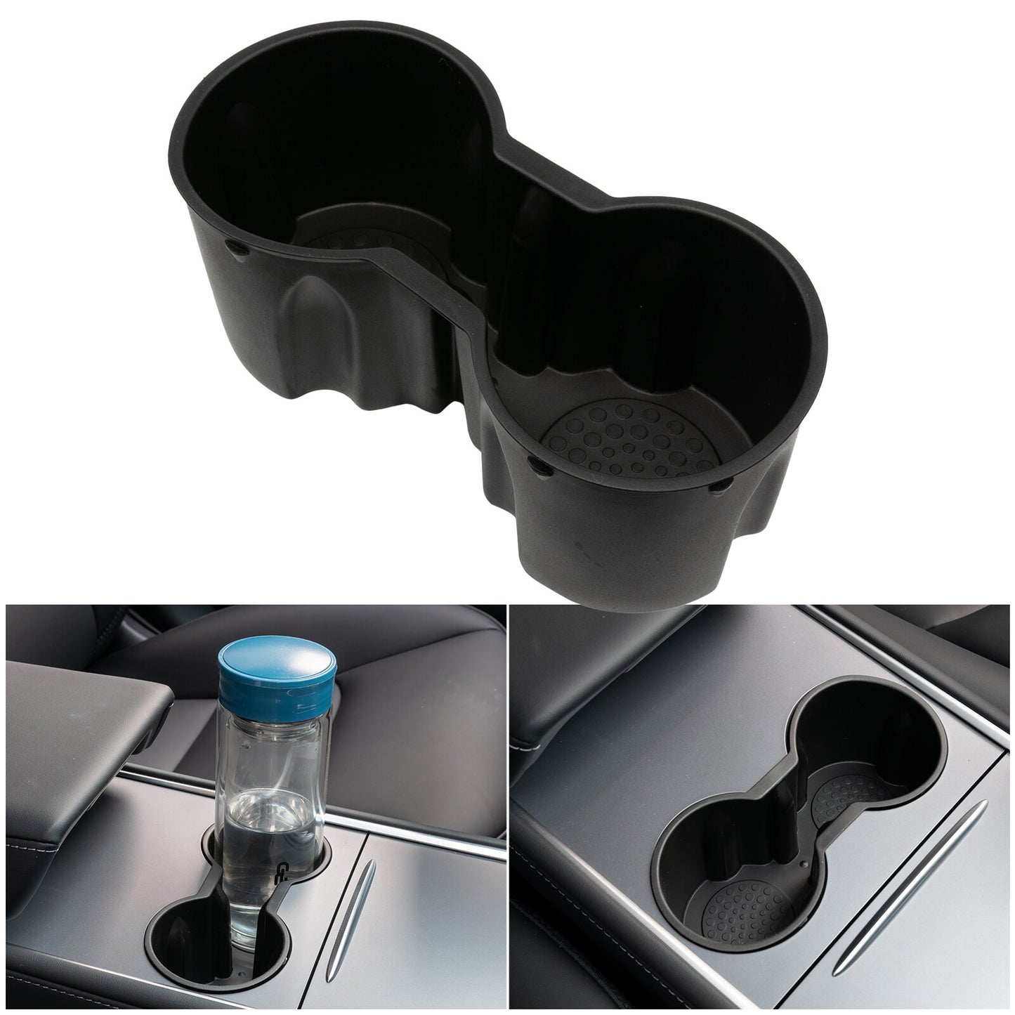 TPE Console Cup Holder Insert for Tesla Model 3 Y 2021+ Car Interior Accessories Q