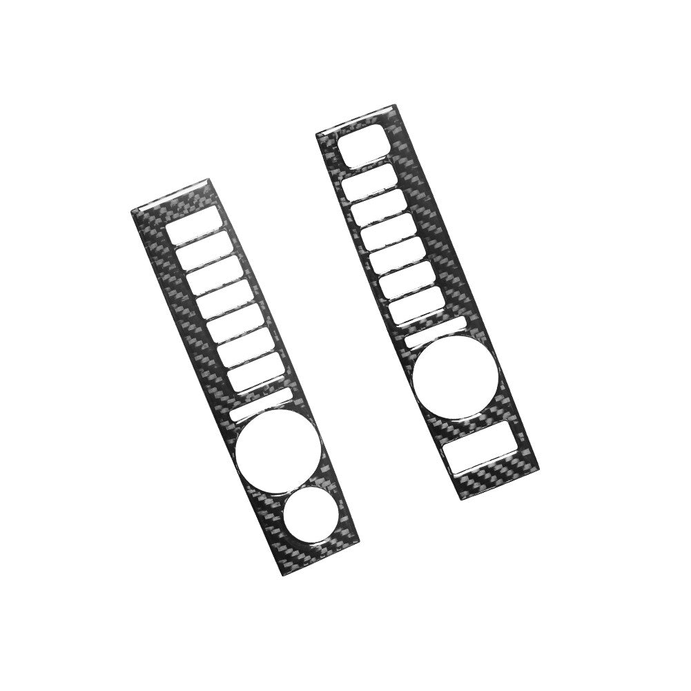For Quest 2004-2006 Red 2Pcs Left-right Air Vents Trim Cover Carbon Fiber v