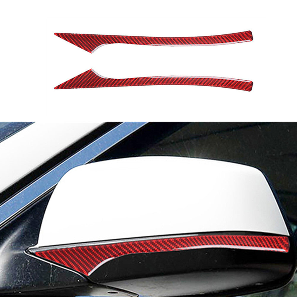 4X Red Door Panel Trim Interior Strip Carbon Fiber Sticker for Audi Q7 2016-2019 v