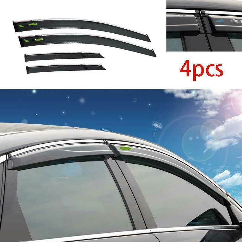 for Cadillac XTS 2013-2020 Acrylic Black Window Visor Shades Sun Rain Guard Trim