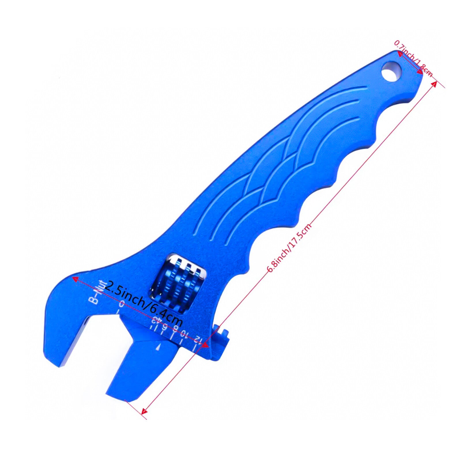 Blue For Hose End Fitting Vise Jaw Insert + Adjustable Spanner Wrench Aluminum