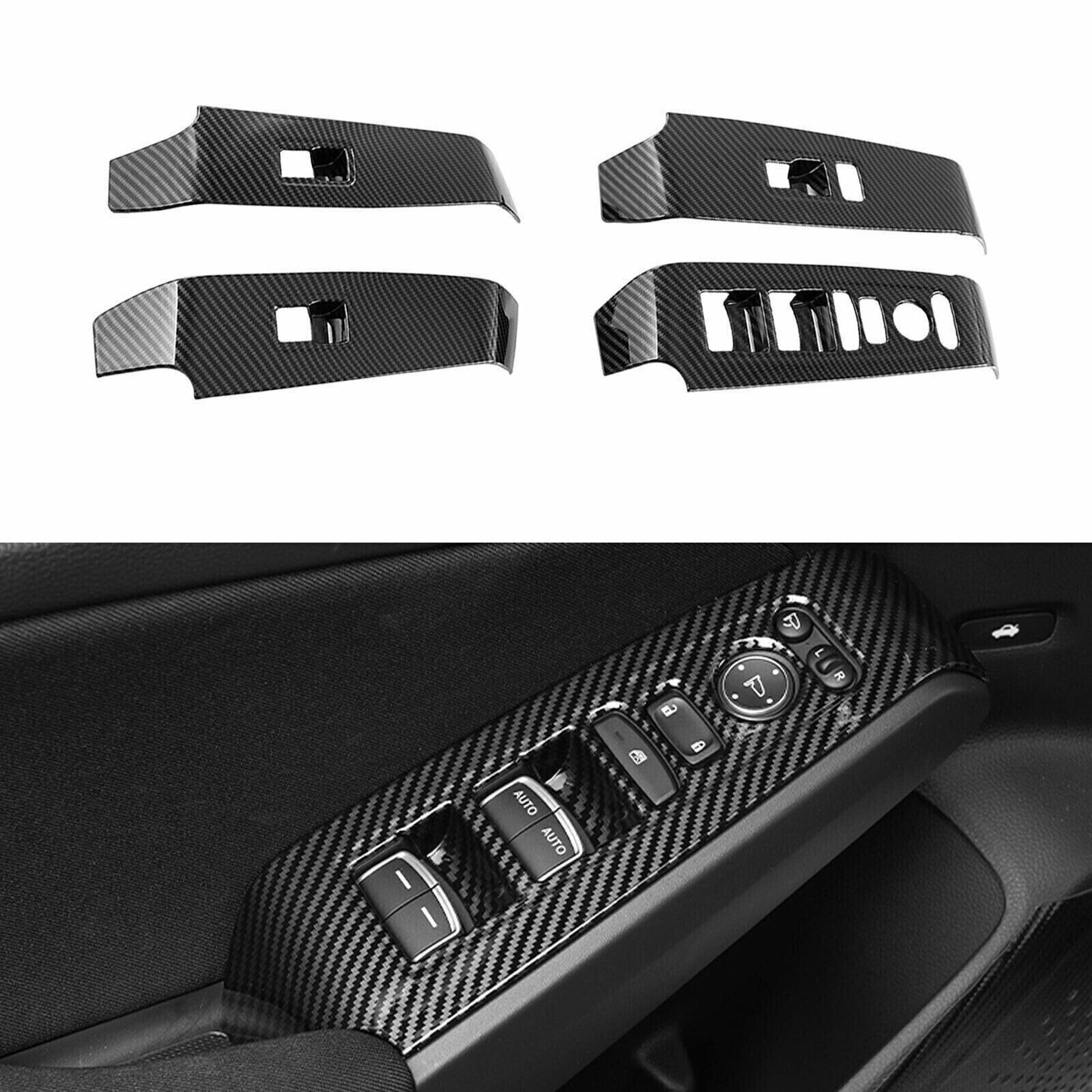 Inner Armrest Window Switch Button Cover Trim for Honda for Civic 11th Gen 2022-24