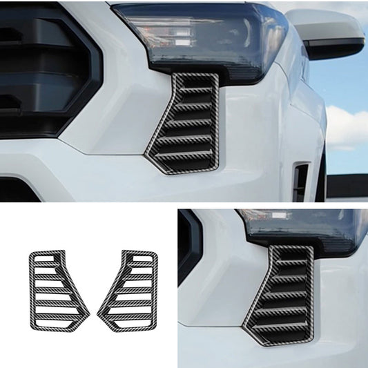 Suitable for 2024 for Toyota Tacoma: Carbon Fiber Front Engine Vent Import Trim (2 Pieces)