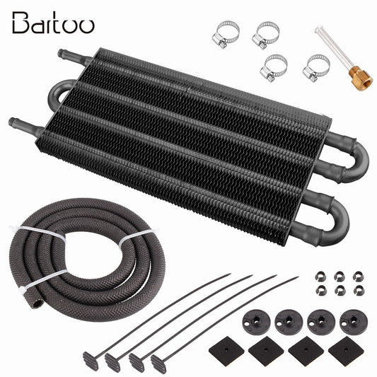 Fit For Car 4 Row Remote Transmission Oil Cooler Auto-Manual Radiator Converter Q