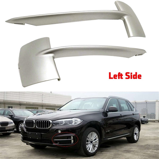 Pair Silver ABS Car Front Bumper Grill Grille Trim Molding for BMW for X5 F15 14-17