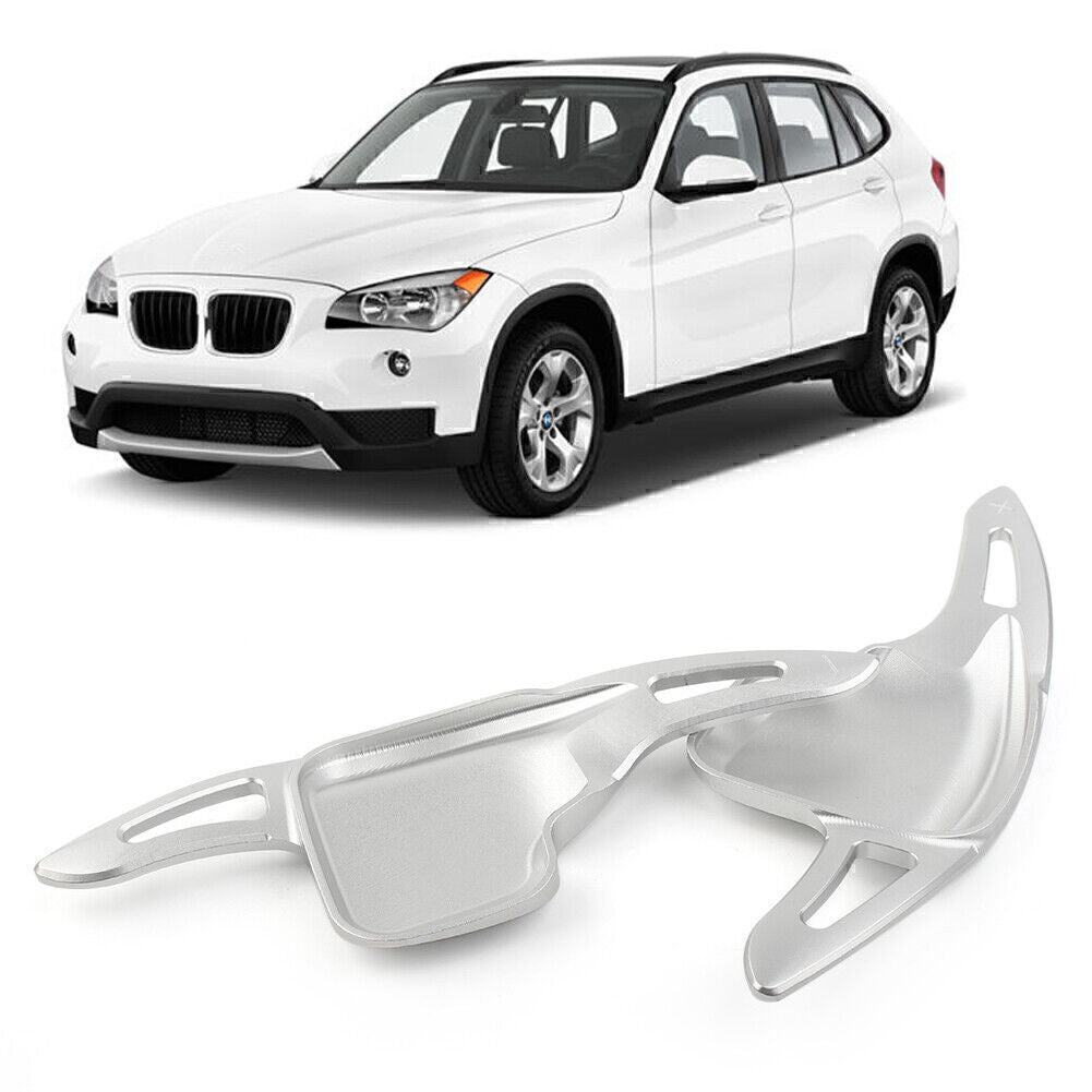 Steering Wheel Shift Paddle Shifter Trim Cover Silver Fit for BMW 2 3 4 5 6 Series