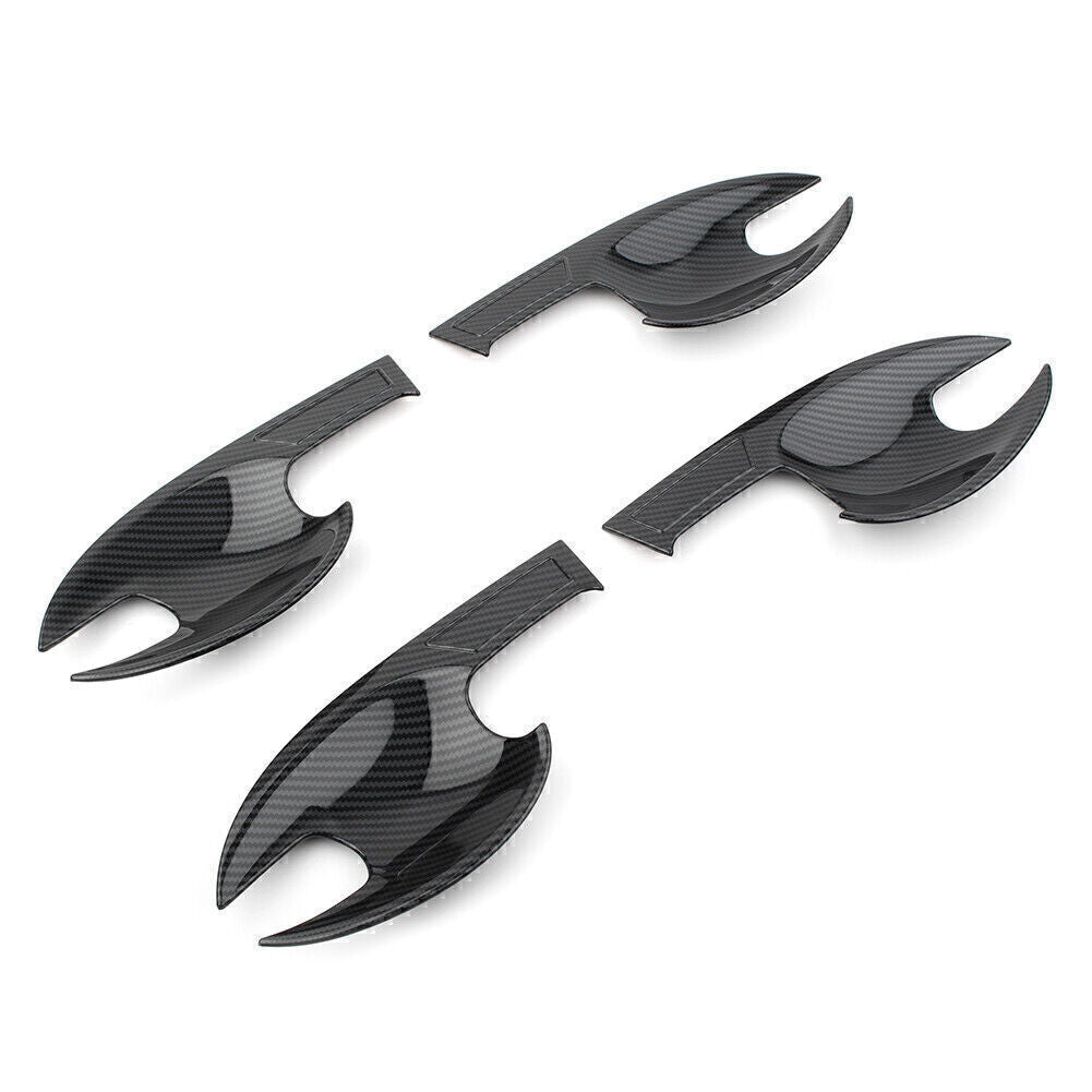 4 x Carbon Fiber Car Door Handle Bowl Cover Trim for Mazda CX-5 CX5 2017-2020 18