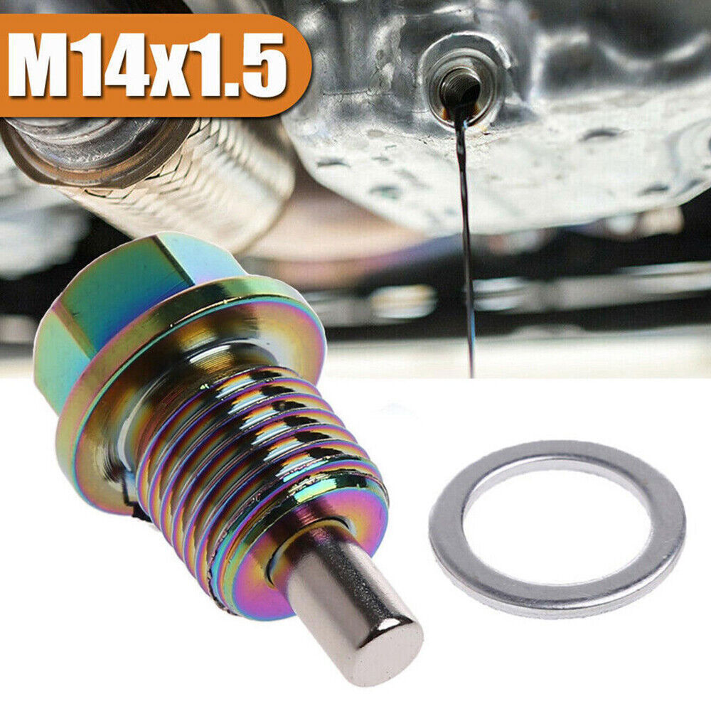 M141.5 Universal Magnetic Oil Drain Plug Screw, Nut, and Pump Nut for Automotive Engines