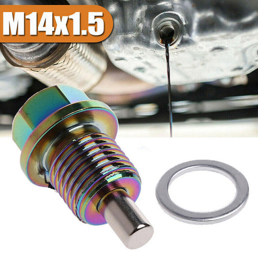 M141.5 Universal Magnetic Oil Drain Plug Screw, Nut, and Pump Nut for Automotive Engines