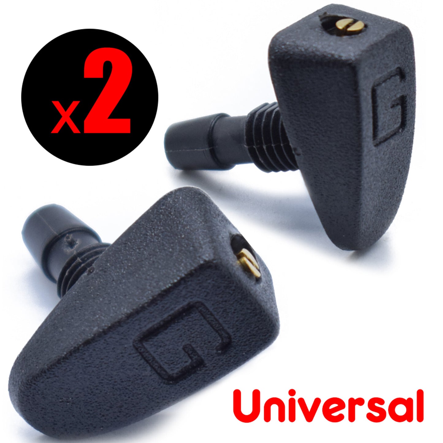 2Pcs Car Universal Front Windscreen Wiper Water Nozzle Spray Washer Sprinklers Q
