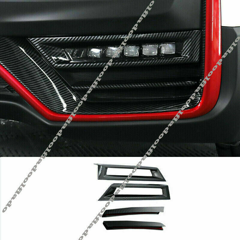 for Honda CRV CR-V 2020-2022 DX ABS Carbon Fiber Front Fog Light Lamp Frame Trim