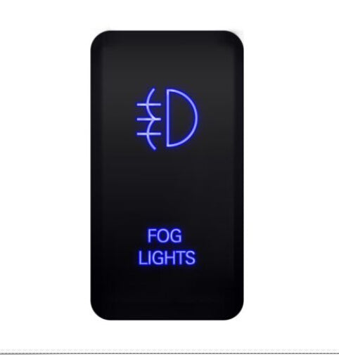 12V Push Switch Blue LED Fog Light for FJ Cruiser Fortuner Hilux Tacoma - v