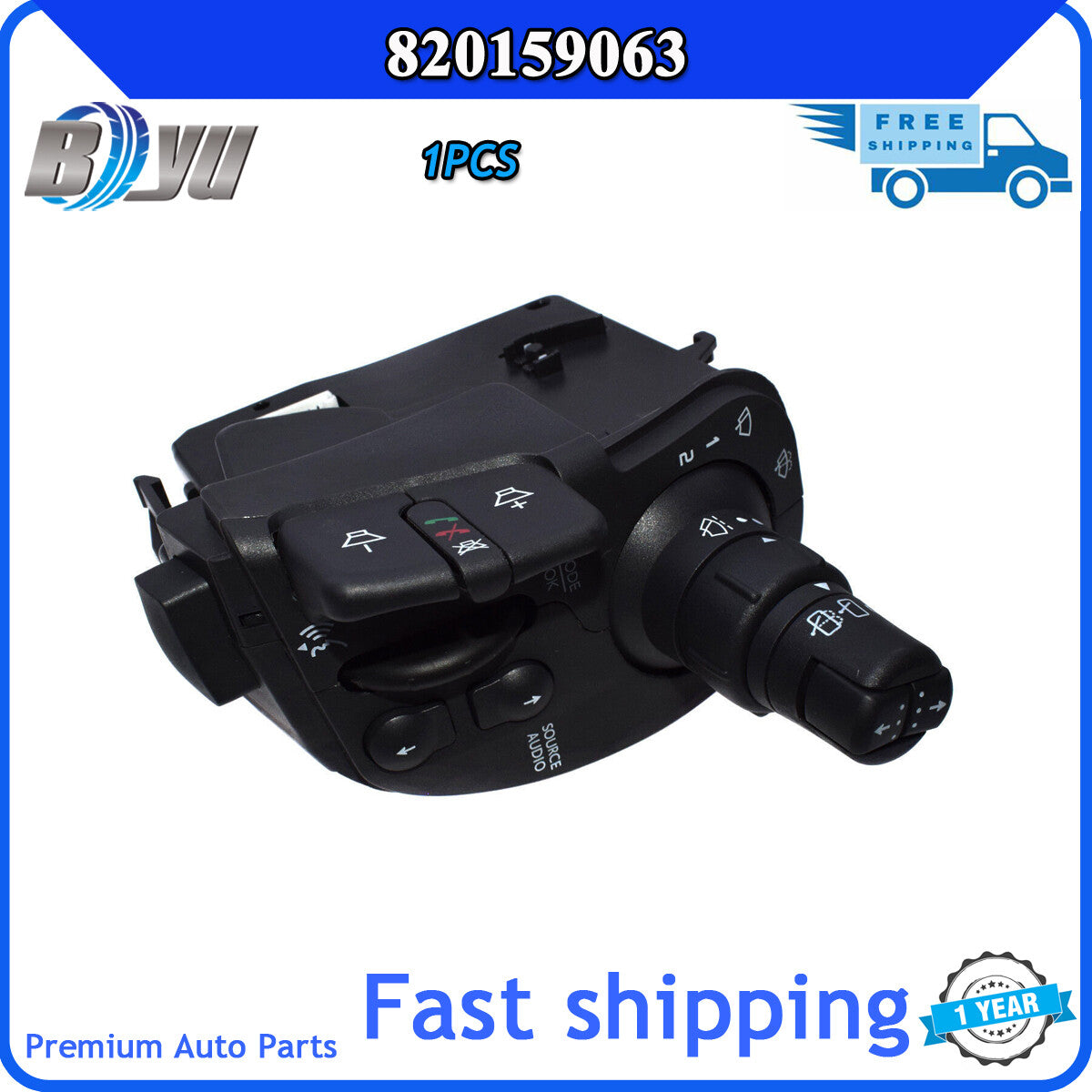Suitable for CLIO 8201359195, brand new 820159063 radio and wiper steering column switch - v