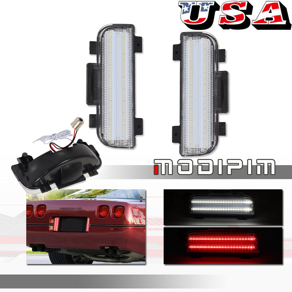 Transparent LED reverse backup light suitable for 1984-1990 for Corvette C4 16500672 16509671- v