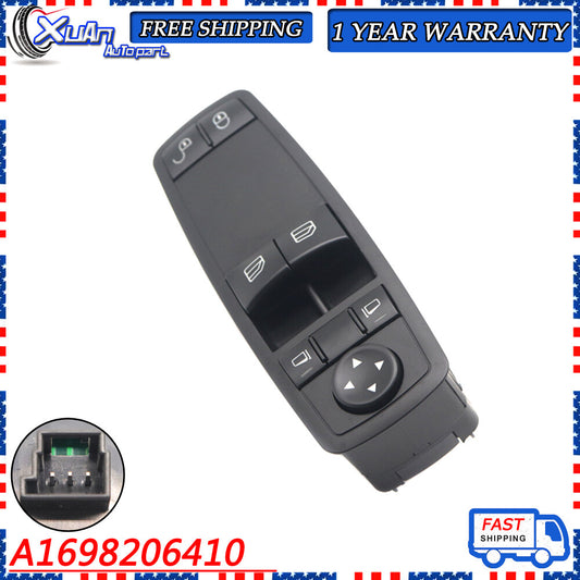 The power window switch controls the main switch for W245 A1698206410- v