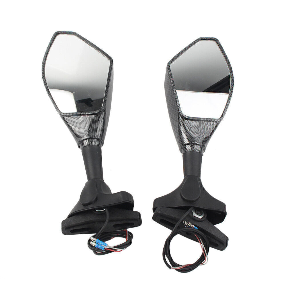 Motorcycle Rearview Mirrors w/LED Turn Signal for Honda for Kawasaki for Yamaha YZF R6S