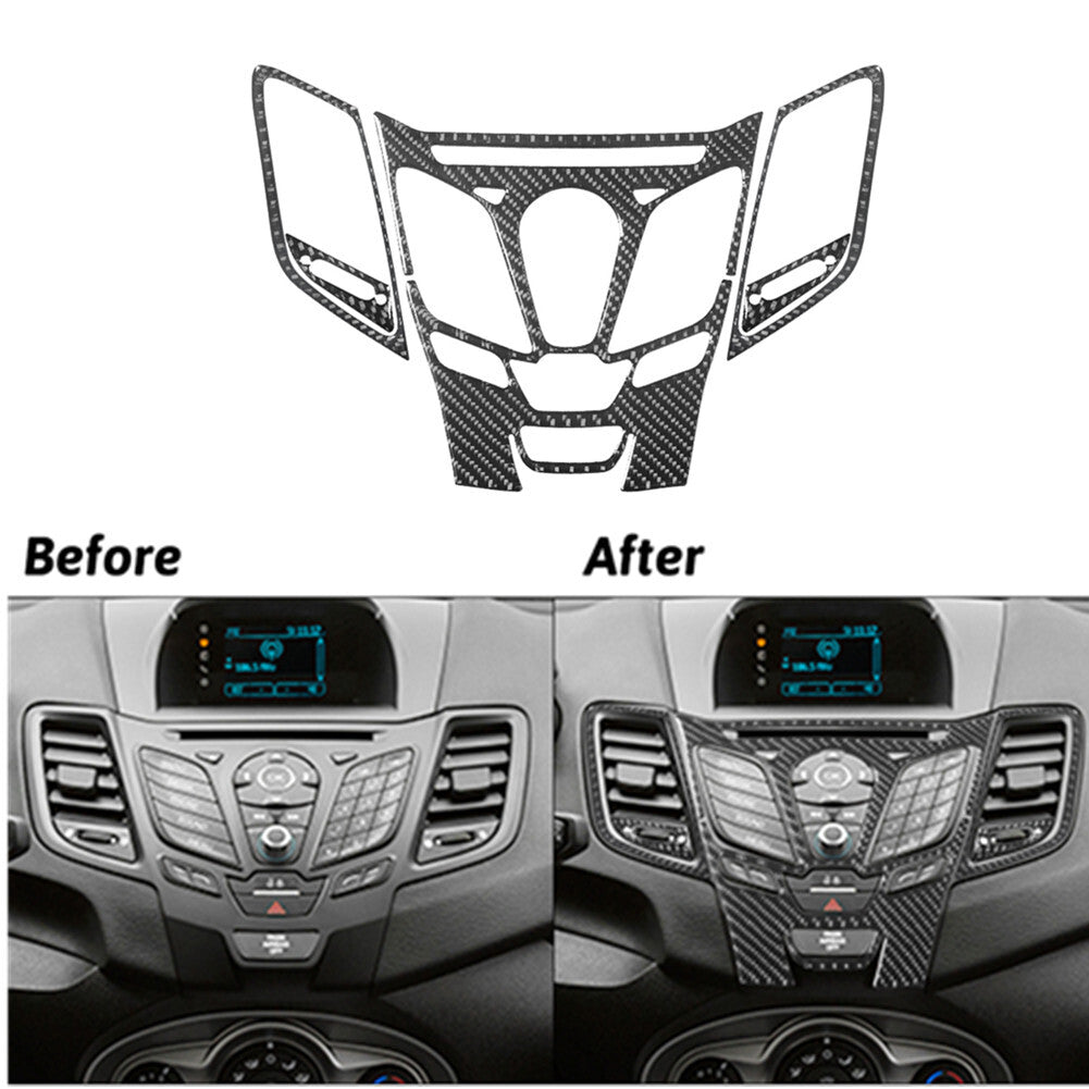 Red Carbon Fiber Gear Shift Panel Cover Trim for Cruze 2009-2015 v