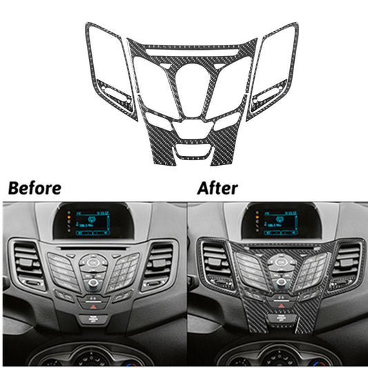 Red Carbon Fiber Gear Shift Panel Cover Trim for Cruze 2009-2015 v