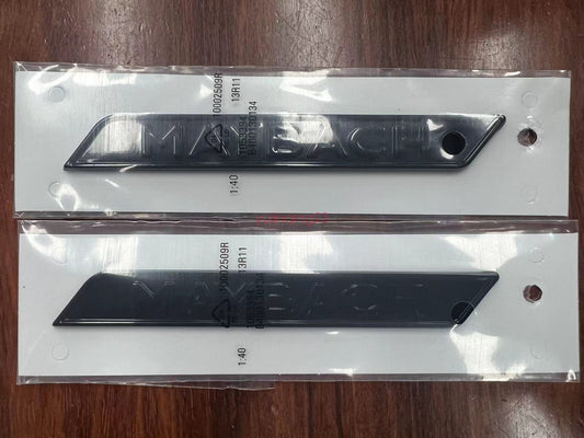 2PC Glossy Black for Maybach Letters Fender Emblem Badge for Maybach