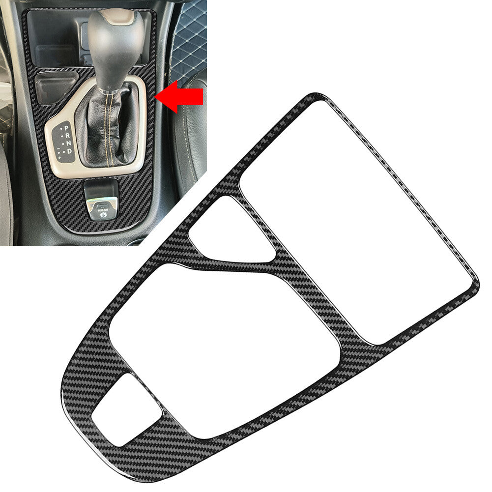 Carbon Fiber Gear Shift Panel Cover Trim for Jeep Cherokee 2014-2018 14 Q