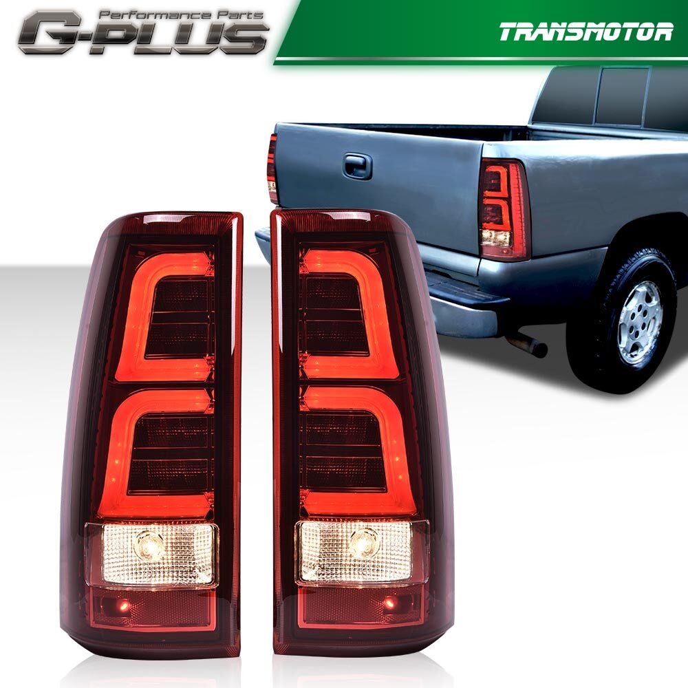 Red LED Tail Light Fits 1999 - 2006 for Silverado 99 - 02 for GMC for Sierra 1500 2500- v