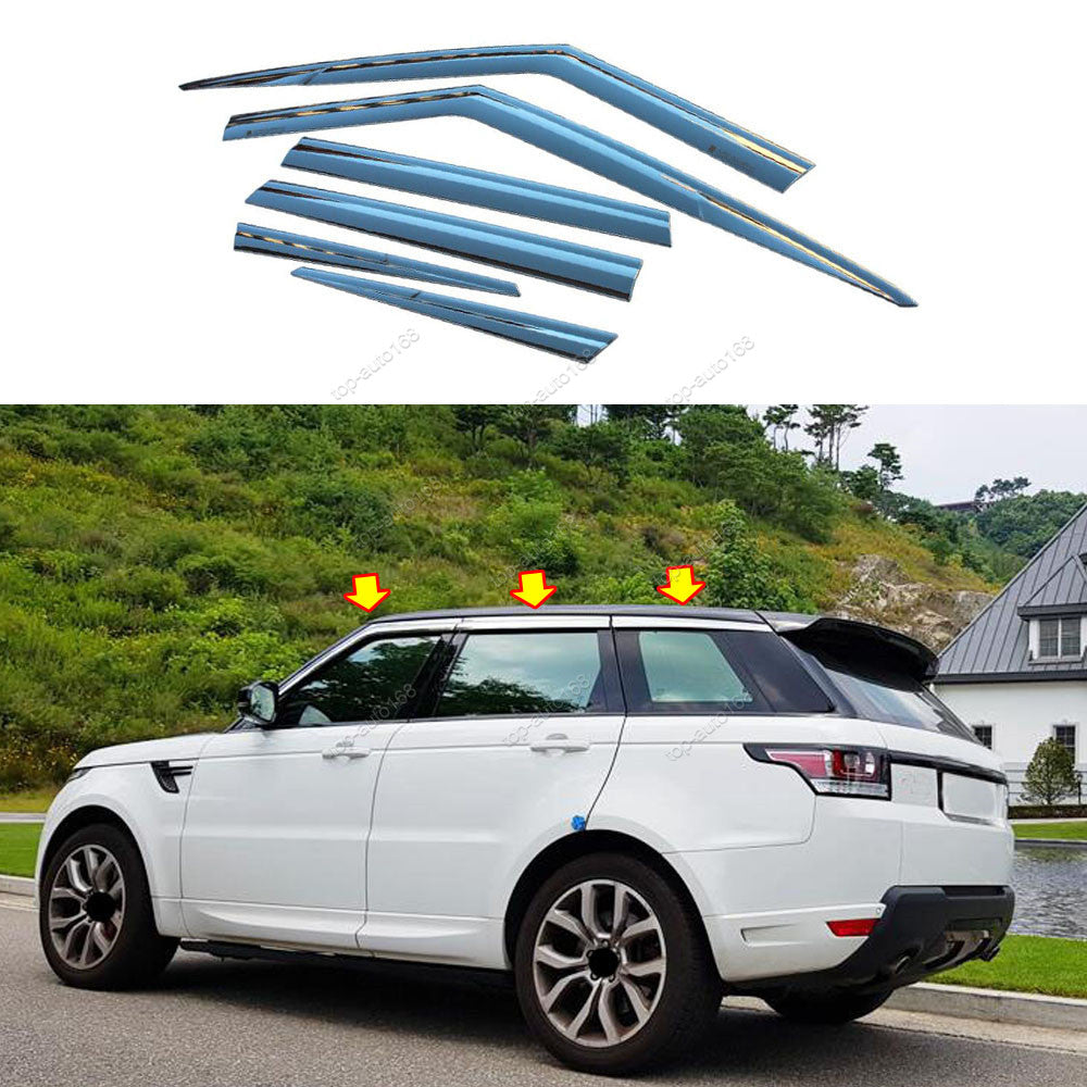 for Range Rover Sport 14-22 silver Window Visor Vent Sun Shade Rain Guard Shield