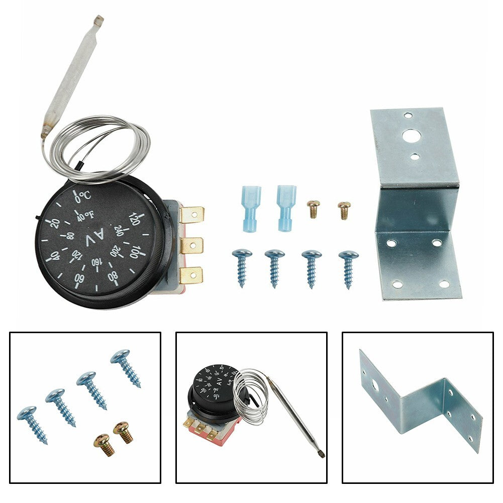 Adjustable Radiator Temperature Control Probe Kit Electric Fan Thermostat Switch v
