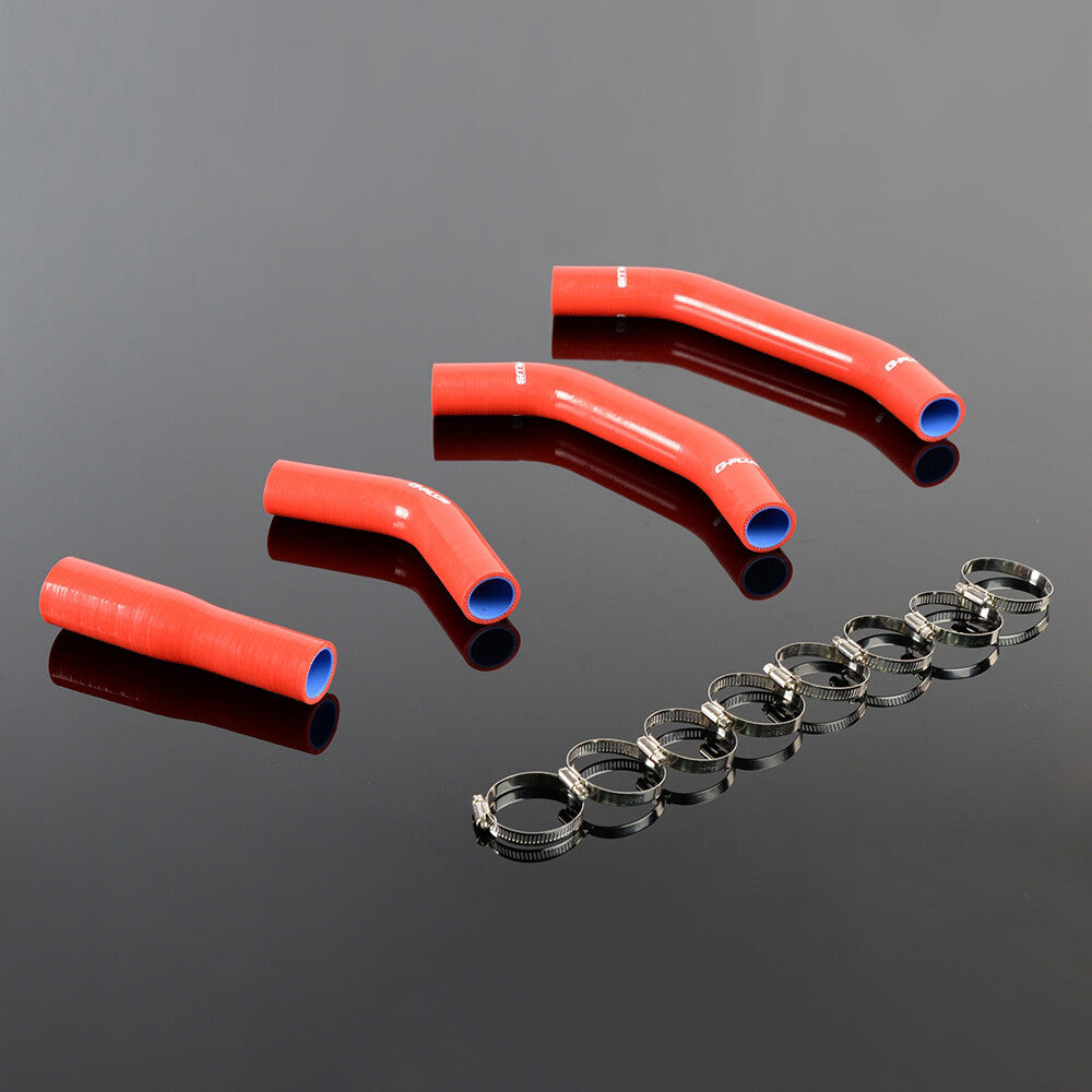 Red Silicone Radiator Coolant Hose Clamp Kit for Lotus Europa S1 S2 - v