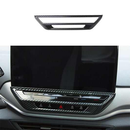Carbon Fiber Console AC Button Switch Cover Trim for Volkswagen ID.4 2021-2023